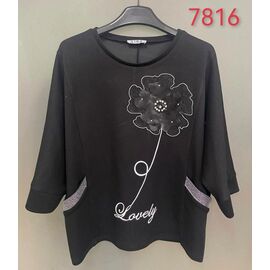 Светр жіночий 7816 black р.52-62 "LIDA" недорого оптом від прямого постачальника