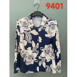 Фотография Рубашка женская 9401 navy р.52-62 "LIDA" недорого оптом от прямого поставщика