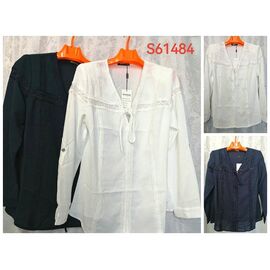 Фотография Рубашка женская S61484 white р.50-60 "LIDA" недорого оптом от прямого поставщика