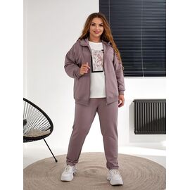 Фотография Костюм спортивный женский тёплый 6084 powder р.50-56 "OSKA" недорого оптом от прямого поставщика