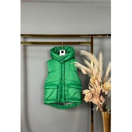 Фотография Жилетка детская на девочку 508 green р.146-164 "Delfinka" недорого оптом от прямого поставщика