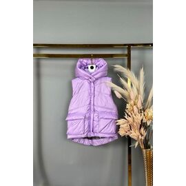 Фотография Жилетка детская на девочку 508 lilac р.146-164 "Delfinka" недорого оптом от прямого поставщика