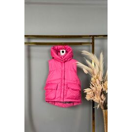 Фотография Жилетка детская на девочку 508 pink р.146-164 "Delfinka" недорого оптом от прямого поставщика