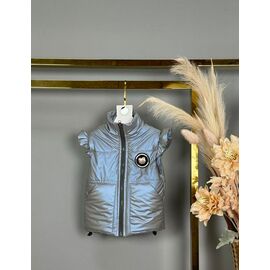 Фотография Жилетка детская на девочку 542 grey р.80-104 "Delfinka" недорого оптом от прямого поставщика