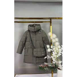Фотография Курка детская зимняя на девочку W815 grey р.122-146 "Delfinka" недорого оптом от прямого поставщика