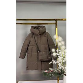 Фотография Курка детская зимняя на девочку W815 khaki р.122-146 "Delfinka" недорого оптом от прямого поставщика