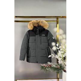 Фотография Курка детская зимняя на мальчика WK593 grey р.134-158 "Delfinka" недорого оптом от прямого поставщика