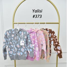 Фотография Кофта детская на девочку 373 beige р.110-150 "Yalisi" недорого оптом от прямого поставщика