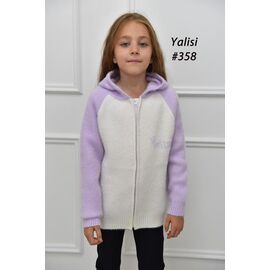 Фотография Кофта детская на девочку 358 lilac р.110-150 "Yalisi" недорого оптом от прямого поставщика