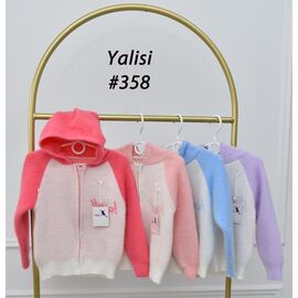 Фотография Кофта детская на девочку 358 pink р.110-150 "Yalisi" недорого оптом от прямого поставщика