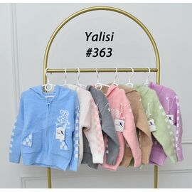 Фотография Кофта детская на девочку 363 l.blue р.110-150 "Yalisi" недорого оптом от прямого поставщика