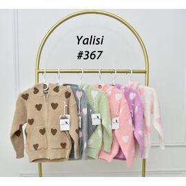 Фотография Кофта детская на девочку 367 grey р.110-150 "Yalisi" недорого оптом от прямого поставщика