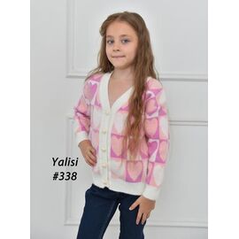 Фотография Кофта детская на девочку 338 lilac р.90-130 "Yalisi" недорого оптом от прямого поставщика