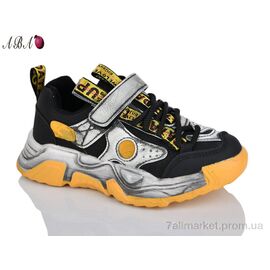 Фотография Кроссовки детские модные Весна/осень 1688 yellow (6 пар р.32-37) "Aba" недорого оптом от прямого поставщика