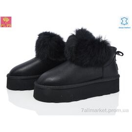 Фотография Угги женские утепленные зима 5860-1 black (6 пар р.36-41) "PLPS" недорого оптом от прямого поставщика