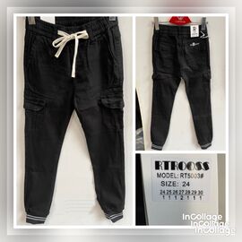 Фотография Штаны подростковые RT5003 black р.24-30 "God Baron" недорого оптом от прямого поставщика