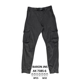 Штани чоловічі утеплені AK 7385-6 grey р.29-38 "God Baron" недорого оптом від прямого постачальника