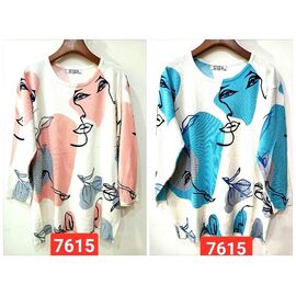 Фотография Свитер женский 7615 peach р.3XL-4XL "LIDA" недорого оптом от прямого поставщика