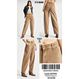 Джинси жіночі 4203-76 camel р.34-42 "Jeans Style" недорого оптом від прямого постачальника