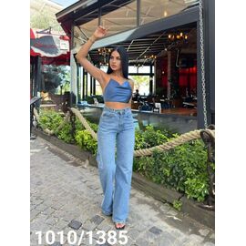 Фотография Джинсы женские 1010-1385 l.blue р.34-40 "Jeans Style" недорого оптом от прямого поставщика