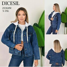 Куртка жіноча демісезонна 2036 blue р.S-3XL "Leen" недорого оптом від прямого постачальника