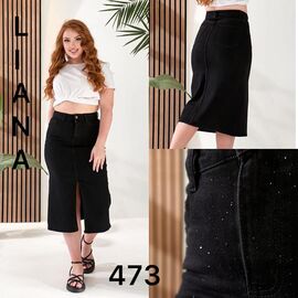 Спідниця жіноча 473 black р.28-33 "Liana Denim" недорого оптом від прямого постачальника