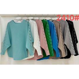 Фотография Свитер женский 2410 mix р.46-52 "PALMIRA" недорого оптом от прямого поставщика