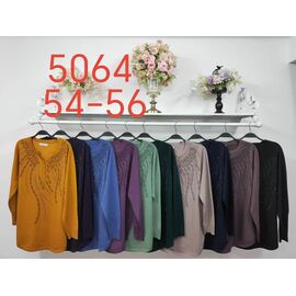 Фотография Свитер женский 5064 mix р.54-56 "PALMIRA" недорого оптом от прямого поставщика