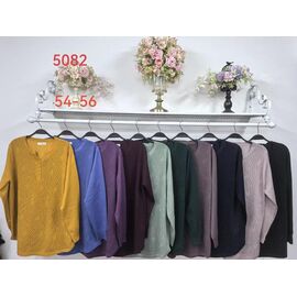 Фотография Свитер женский 5082 mix р.54-56 "PALMIRA" недорого оптом от прямого поставщика