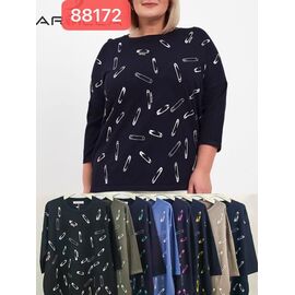 Фотография Свитер женский 881772 mix р.58-62 "PALMIRA" недорого оптом от прямого поставщика