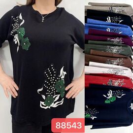 Фотография Свитер женский 88543 mix р.58-62 "PALMIRA" недорого оптом от прямого поставщика