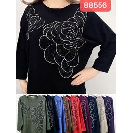 Фотография Свитер женский 88556 mix р.58-62 "PALMIRA" недорого оптом от прямого поставщика