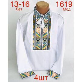 Фотография Вышиванка детская на мальчика N1619 white р.13-16 "EMRE" недорого оптом от прямого поставщика