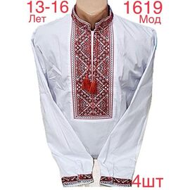 Вишиванка дитяча на хлопчика N1619-3 white р.13-16 "EMRE" недорого оптом від прямого постачальника