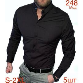 Сорочка чоловіча N248-1 black р.46-54 "EMRE" недорого оптом від прямого постачальника