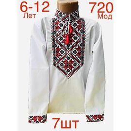 Вишиванка дитяча на хлопчика N720 white р.6-12 "EMRE" недорого оптом від прямого постачальника