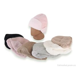 Жіноча шапка Зима J12 (ангора-норка) (3 шт. р.сіткаOne size) "TUZZI" недорого оптом від прямого постачальника