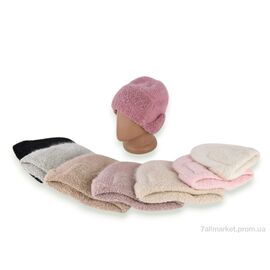 Жіноча шапка Зима J13 (ангора-тедди) (3 шт. р.сіткаOne size) "TUZZI" недорого оптом від прямого постачальника