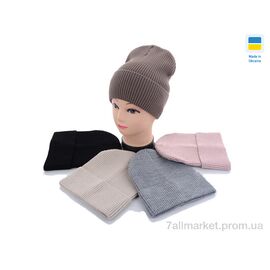 Жіноча шапка Весна/осінь SF039 mix (5 шт. р.сітка56-60) "Angelica" недорого оптом від прямого постачальника