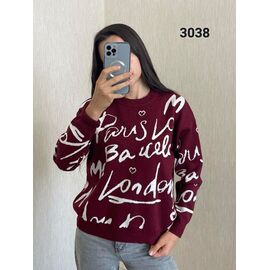 Фотография Свитер женский 3038-1 wine р.44-48 "FSN" недорого оптом от прямого поставщика
