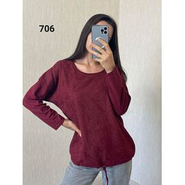 Светр жіночий 706 wine р.48-52 "FSN" недорого оптом від прямого постачальника