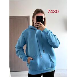 Худі жіноче 7430 l.blue р.46-52 "FSN" недорого оптом від прямого постачальника