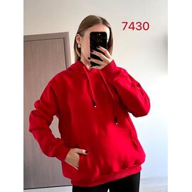 Худі жіноче 7430 red р.46-52 "FSN" недорого оптом від прямого постачальника
