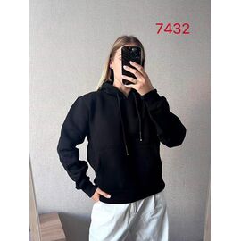 Фотография Худи женское 7432 black р.42-48 "FSN" недорого оптом от прямого поставщика