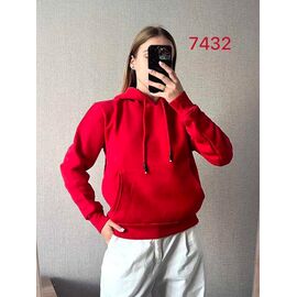 Худі жіноче 7432 red р.42-48 "FSN" недорого оптом від прямого постачальника