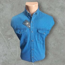 Сорочка чоловіча 6136 blue р.2XL-6XL "ROLADA" недорого оптом від прямого постачальника