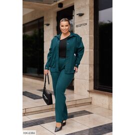 Фотография Спортивный костюм женский с накладными карманами большие размеры р.50-52;54-56;58-60;62-64 (7цв) "LETTI" купить недорого от прямого поставщика