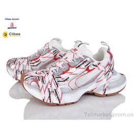 Кросівки жіночі модні Весна/осінь D5266 white-red (5 пар р.36-40) "Clibee-Doremi" недорого оптом від прямого постачальника