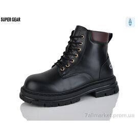 Черевики жіночі стильні Весна/осінь PV25-36 black (6 пар р.36-40) "Super Gear" недорого оптом від прямого постачальника