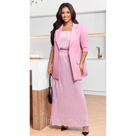 Фотография Костюм 3-ка женский шелк-плиссе+ креп костюмка размеры: 46-60 "LADA" недорого от прямого поставщика